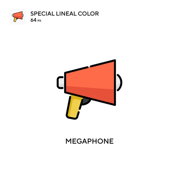Megáfono Icono Especial Color Lineal Plantilla Diseño Símbolo Ilustración Para — Archivo Imágenes Vectoriales