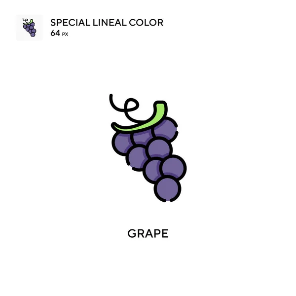 Grape Ειδική Lineal Εικονίδιο Χρώμα Εικονογράφηση Πρότυπο Σχεδιασμού Συμβόλων Για — Διανυσματικό Αρχείο