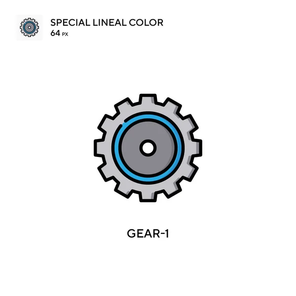 Gear 스페셜 라이얼 아이콘 디자인 모바일 요소를 템플릿 스트로크에 — 스톡 벡터