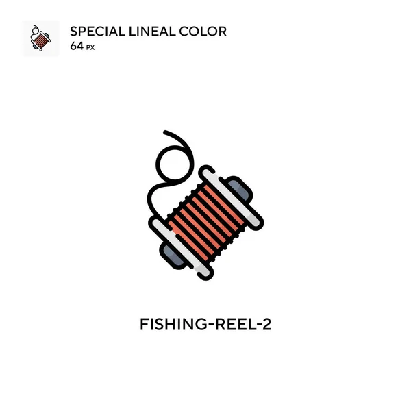 Fishing Reel Special Lineal Color Icon Illustration Symbol Design Template — Stock Vector