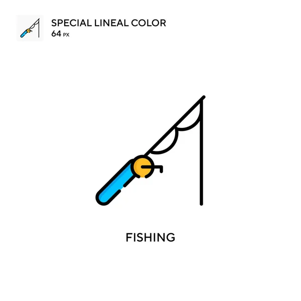 Angeln Spezielles Lineares Farbsymbol Illustration Symbol Design Vorlage Für Web — Stockvektor