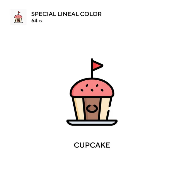 Cupcake Spezielles Lineares Farbsymbol Illustration Symbol Design Vorlage Für Web — Stockvektor