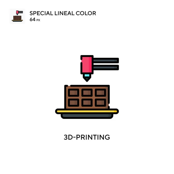 Impresión Icono Color Lineal Especial Plantilla Diseño Símbolo Ilustración Para — Vector de stock