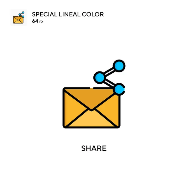 Share Special Lineare Farbe Symbol Illustration Symbol Design Vorlage Für — Stockvektor