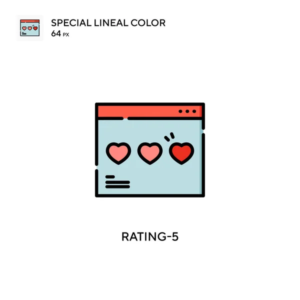 Rating Ícone Cor Linear Especial Modelo Design Símbolo Ilustração Para — Vetor de Stock