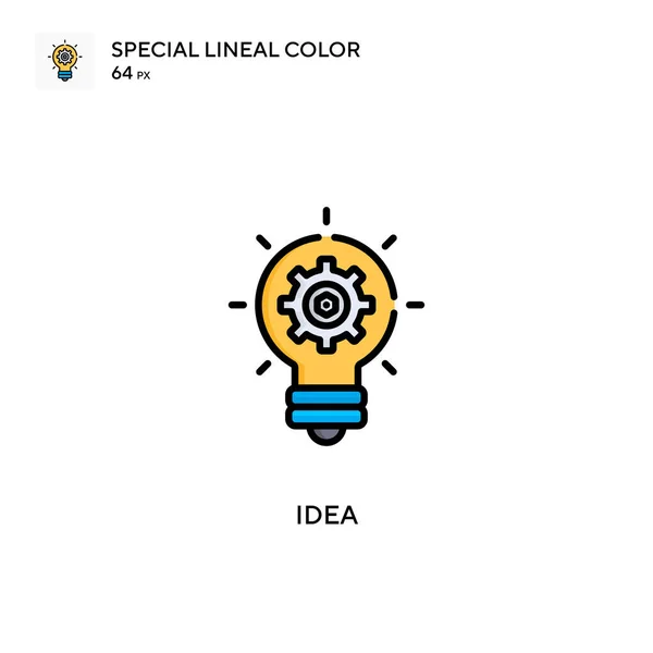 Idea Speciální Ikona Lineární Barvy Šablona Návrhu Symbolu Ilustrace Pro — Stockový vektor