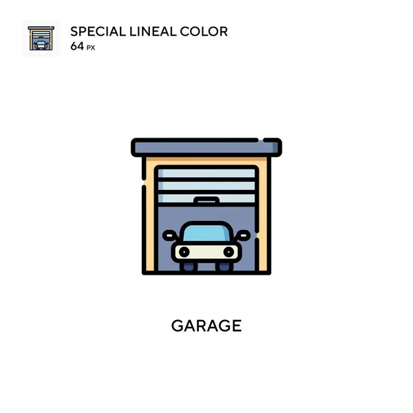 Garage Spezielles Lineares Farbsymbol Illustration Symbol Design Vorlage Für Web — Stockvektor