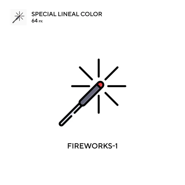 Feuerwerk Spezielles Lineares Farbsymbol Illustration Symbol Design Vorlage Für Web — Stockvektor