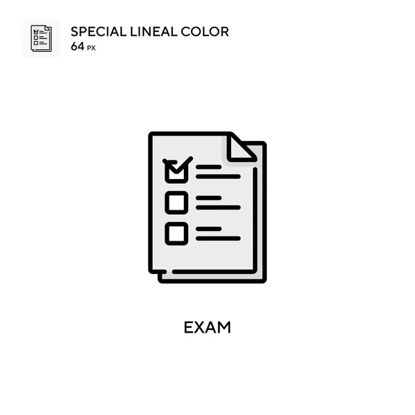 Egzamin Specjalna Ikona Koloru Linii Wzór Symbolu Ilustracji Dla Mobilnego — Wektor stockowy