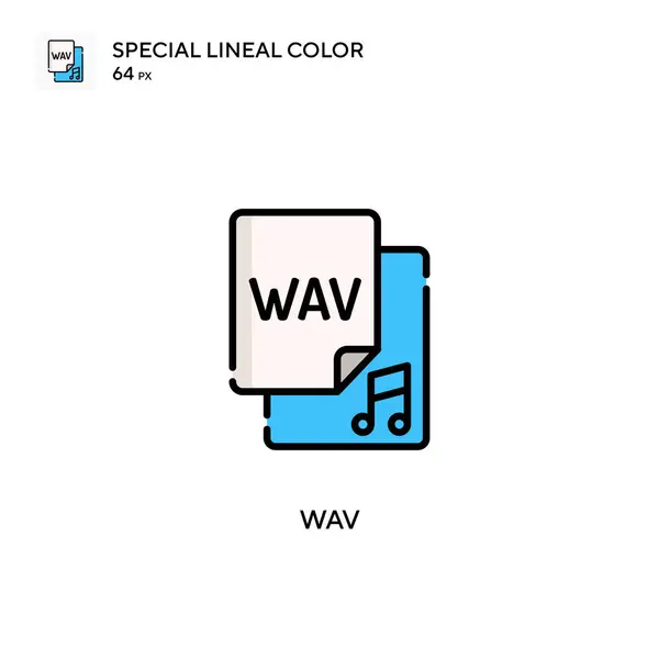 Wav Spezielle Lineare Farbsymbole Illustration Symbol Design Vorlage Für Web — Stockvektor