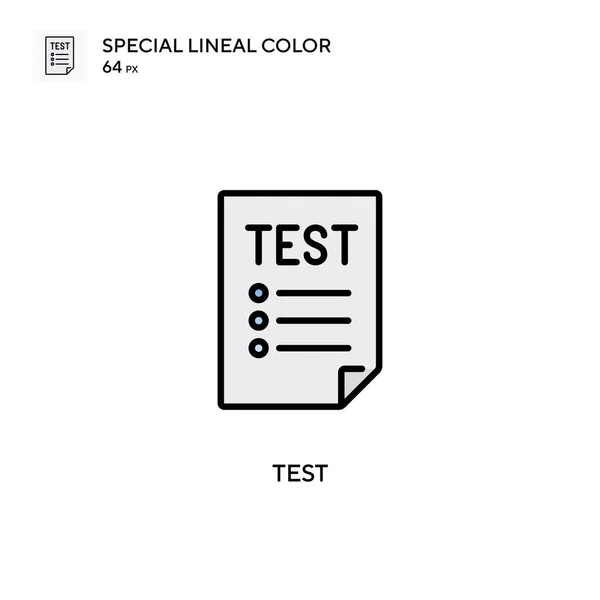 Test Special Lineal Color Icon Illustration Symbol Design Template Web — Stock Vector