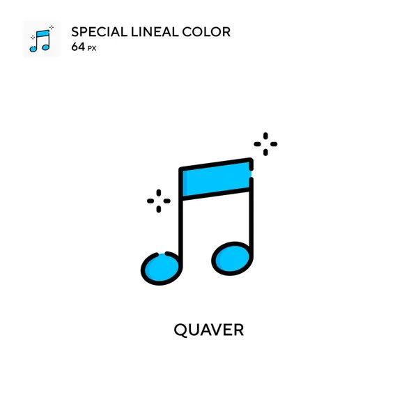 Quaver Speciale Icona Colori Lineari Illustrazione Modello Design Simbolo Elemento — Vettoriale Stock