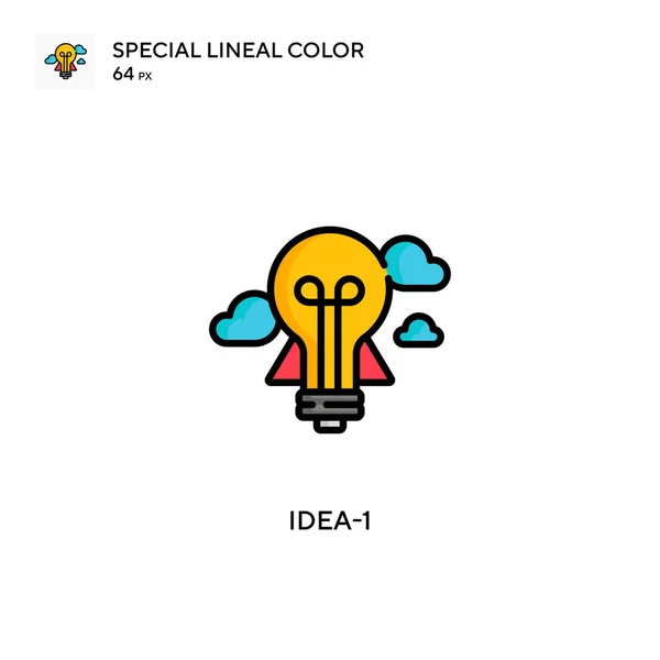 Idea Icono Especial Color Lineal Plantilla Diseño Símbolo Ilustración Para — Vector de stock