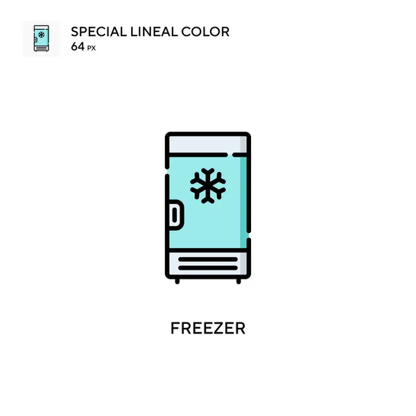 Freezer Special Lineal Color Icon Illustration Symbol Design Template Web — Stock Vector