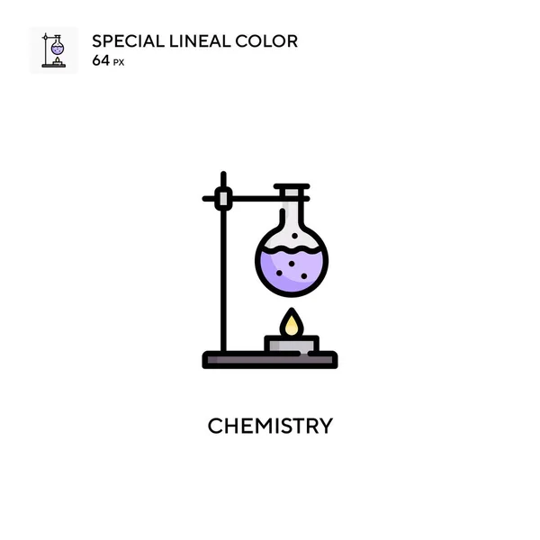 Química Icono Especial Color Lineal Plantilla Diseño Símbolo Ilustración Para — Vector de stock