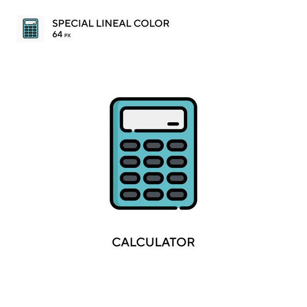 Calculadora Ícone Cor Linear Especial Modelo Design Símbolo Ilustração Para — Vetor de Stock
