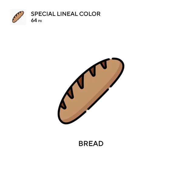 Хлеб Специальный Цвет Значок Шаблон Оформления Символов Иллюстрации Веб Мобильного — стоковый вектор