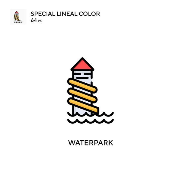 Waterpark Special Lineal Color Icon Illustration Symbol Design Template Web — Stock Vector