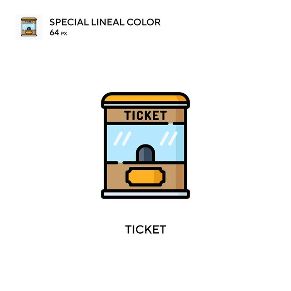 Ειδικό Εικονίδιο Χρώματος Γραμμής Εισιτηρίου Εικονογράφηση Πρότυπο Σχεδιασμού Συμβόλων Για — Διανυσματικό Αρχείο