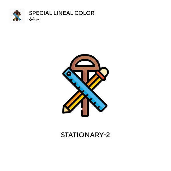 Stationnaire Icône Spéciale Couleur Linéaire Modèle Conception Symbole Illustration Pour — Image vectorielle