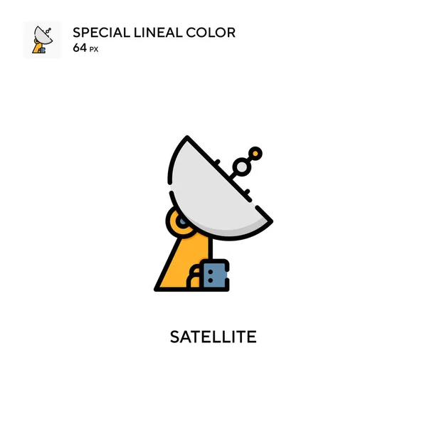 Satellite Special Lineal Color Icon Illustration Symbol Design Template Web — Stock Vector