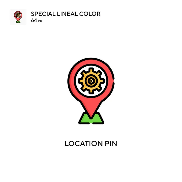 Lokalizacja Pin Specjalna Ikona Koloru Linii Wzór Symbolu Ilustracji Dla — Wektor stockowy