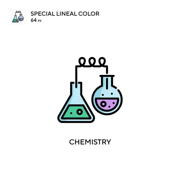 Kimya Özel Lineal Renk Simgesi Web Mobil Ögesi Için Resimleme — Stok Vektör