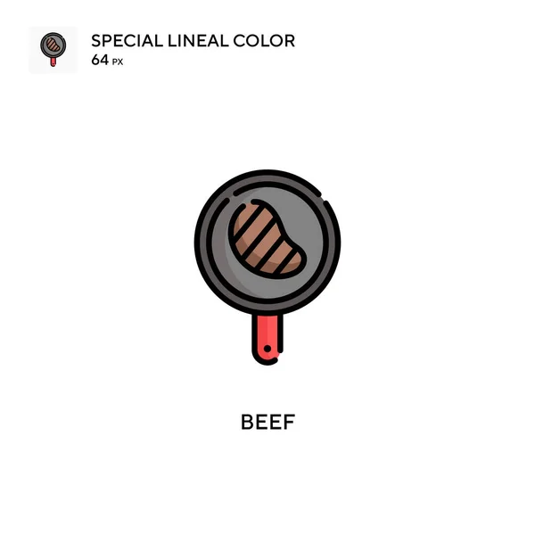 Beef Special Lineal Color Icon 입니다 디자인 모바일 요소를 템플릿 — 스톡 벡터