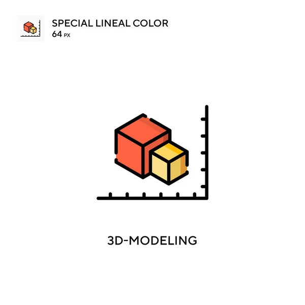 Modelleme Özel Çizgi Renk Simgesi Web Mobil Ögesi Için Resimleme — Stok Vektör