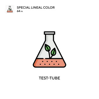 Test tüpü özel renk simgesi. Web mobil UI ögesi için resimleme sembolü tasarım şablonu. Düzenlenebilir vuruş üzerine mükemmel renk modern pictogram.