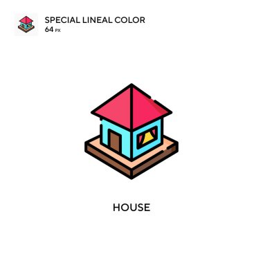 House Special Lineal renk ikonu. Web mobil UI ögesi için resimleme sembolü tasarım şablonu. Düzenlenebilir vuruş üzerine mükemmel renk modern pictogram.