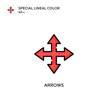 Oklar Özel çizgi renk simgesi. Web mobil UI ögesi için resimleme sembolü tasarım şablonu. Düzenlenebilir vuruş üzerine mükemmel renk modern pictogram.