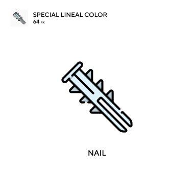 Tırnak Özel Renk Simgesi. Web mobil UI ögesi için resimleme sembolü tasarım şablonu. Düzenlenebilir vuruş üzerine mükemmel renk modern pictogram.