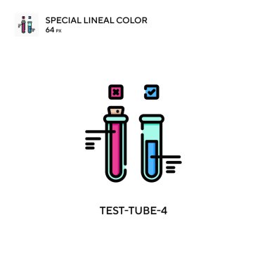 Test tüpü-4 özel çizgi renk simgesi. Web mobil UI ögesi için resimleme sembolü tasarım şablonu. Düzenlenebilir vuruş üzerine mükemmel renk modern pictogram.