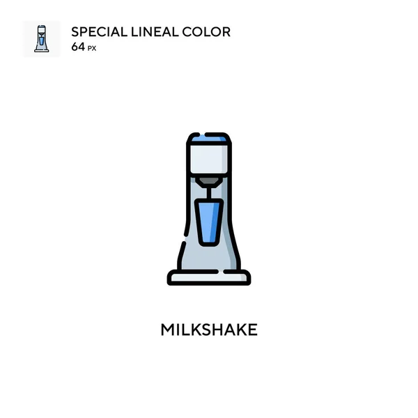 Milkshake Speciell Linjal Färg Ikon Illustration Symbol Design Mall För — Stock vektor