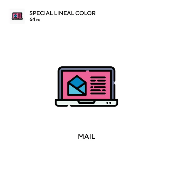 Mail Spezielles Lineares Farbsymbol Illustration Symbol Design Vorlage Für Web — Stockvektor