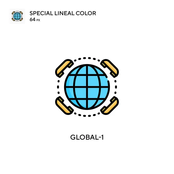 Global Különleges Lineáris Szín Ikon Illusztráció Szimbólum Design Sablon Web — Stock Vector