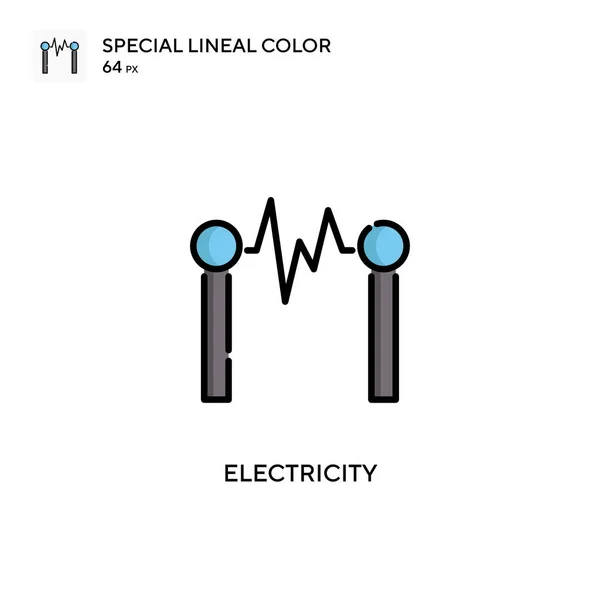 Elektryczność Specjalna Ikona Koloru Linii Wzór Symbolu Ilustracji Dla Mobilnego — Wektor stockowy