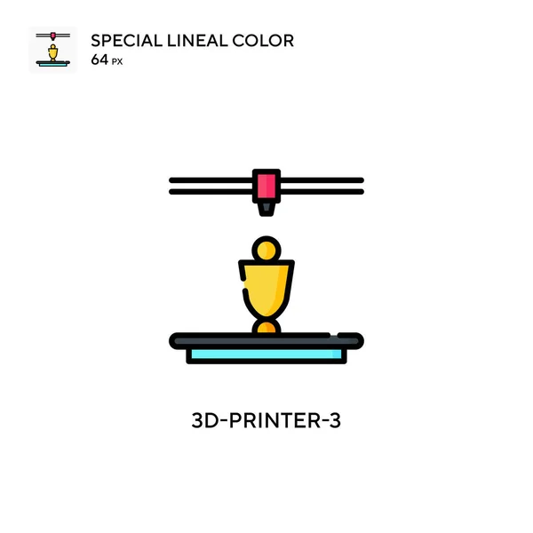 Drucker Spezielles Lineares Farb Symbol Illustration Symbol Design Vorlage Für — Stockvektor