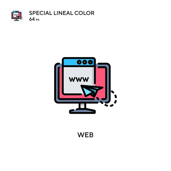Web Özel Lineal Renk Simgesi Web Mobil Ögesi Için Resimleme — Stok Vektör