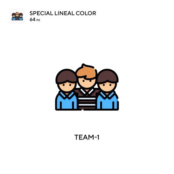 Team Speciale Icona Colori Lineari Illustrazione Modello Design Simbolo Elemento — Vettoriale Stock