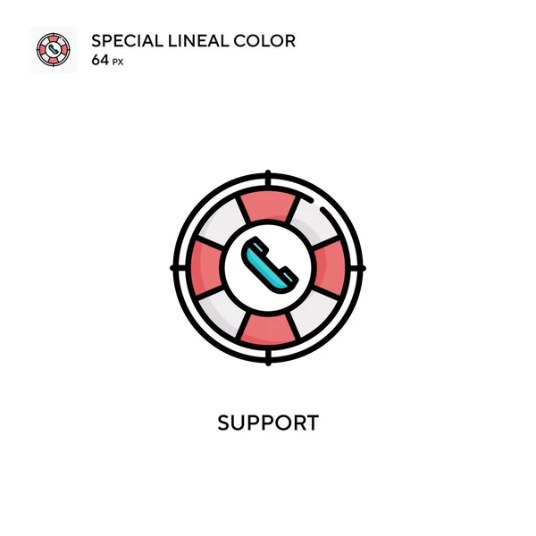 Ondersteuning Speciale Lijnkleur Pictogram Illustratie Symbool Ontwerp Sjabloon Voor Web — Stockvector