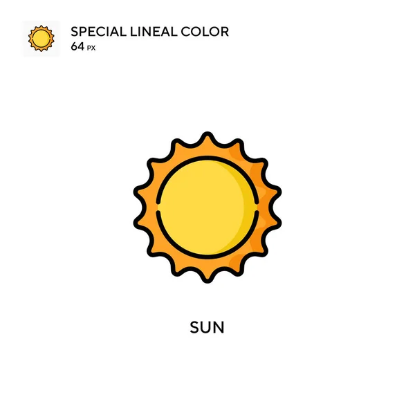 Sun Speciale Icona Colori Lineari Illustrazione Modello Design Simbolo Elemento — Vettoriale Stock