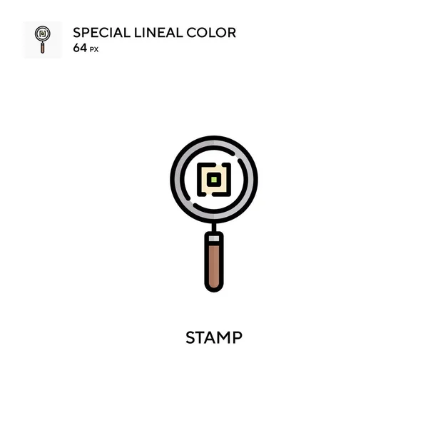 Stamp Special Lineal Color Icon Illustration Symbol Design Template Web — Stock Vector