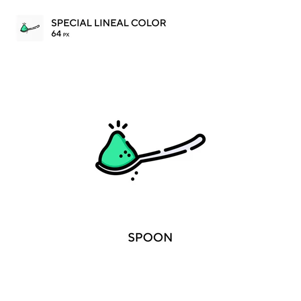 Lepel Speciale Lijnkleur Pictogram Illustratie Symbool Ontwerp Sjabloon Voor Web — Stockvector