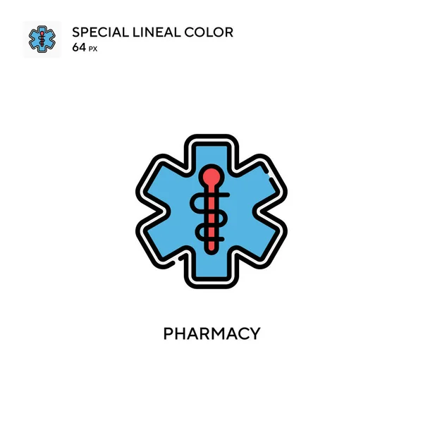 Farmacia Especial Icono Color Lineal Plantilla Diseño Símbolo Ilustración Para — Vector de stock