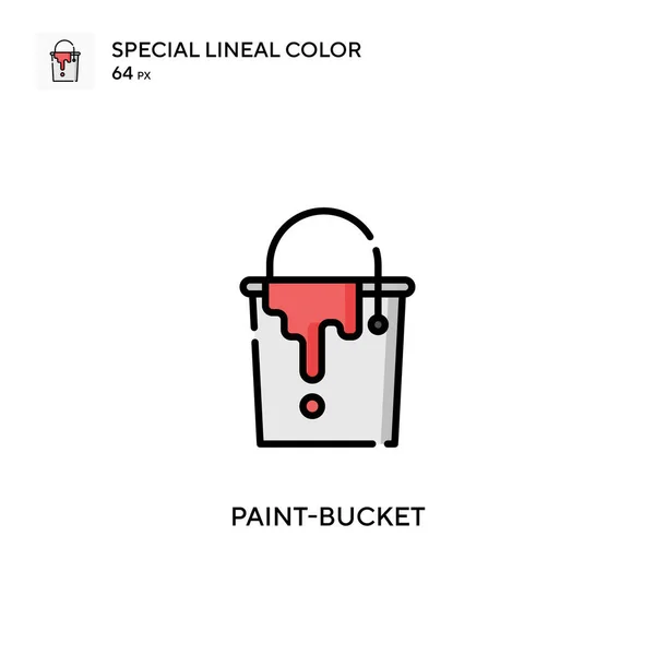 Wiadro Farby Specjalna Ikona Koloru Liniowego Wzór Symbolu Ilustracji Dla — Wektor stockowy
