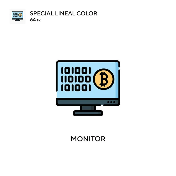 Monitor Special Lineal Color Icon Illustration Symbol Design Template Web — Stock Vector
