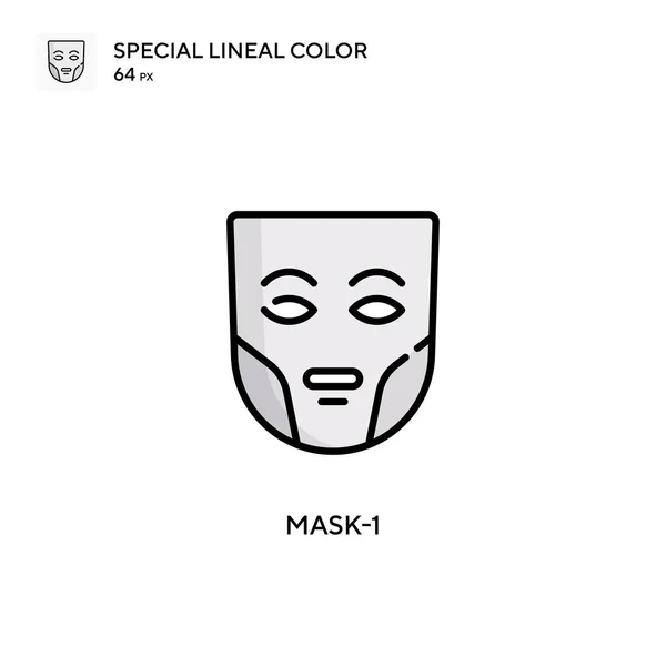 Mask 1特殊的线形彩色图标 Web移动Ui元素的说明性符号设计模板 关于可编辑笔画的完美色彩现代象形文字 — 图库矢量图片