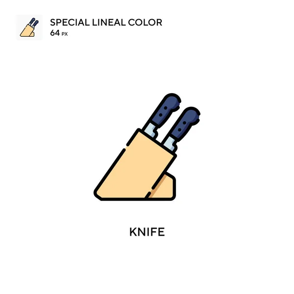Cuchillo Icono Especial Color Lineal Plantilla Diseño Símbolo Ilustración Para — Vector de stock